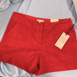 Lila Rose red patterned shorts